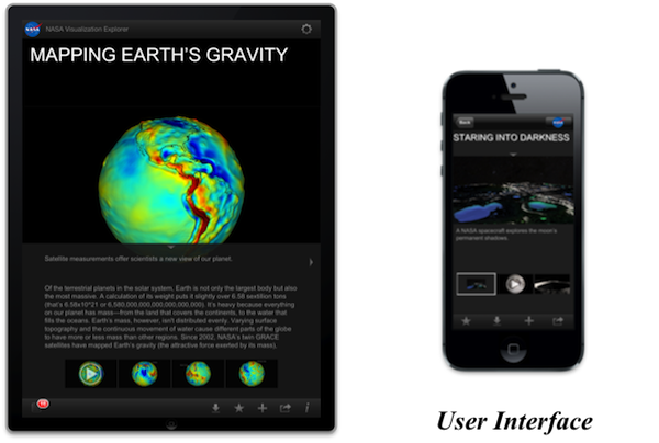 NASA Visualization Explorer App User Interface